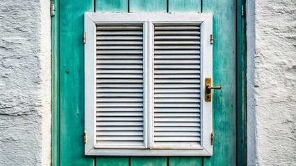 White Wooden Door, Locked, Ventilation Grilles, Candid Photo, Exterior Door, Front View, Rustic Door, Old Door,  Wooden Entrance, House Door, Home Exterior,  Architectural Detail