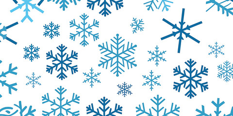 A cutout png design asset of snowflakes isolated on a white background