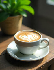cup of coffee on a table