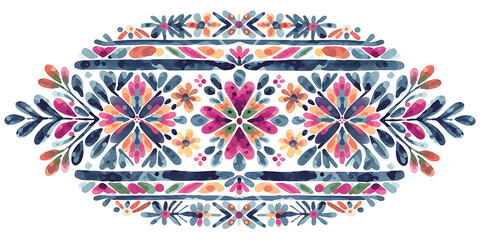 A watercolor style Fair Isle design with a wide variety of colors and patterns