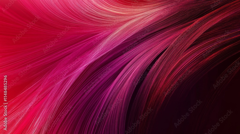 Poster abstract, background flowing lines in vibrant shades of pink and red, creating a dynamic visual effe