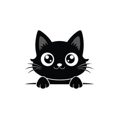 black cat cartoon illustration