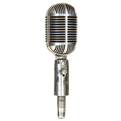 Fototapeta premium Closeup of a microphone isolated on a transparent background