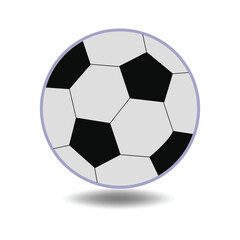 Vector Soccer Ball Icon Design on White Background