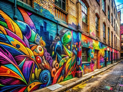 Fototapeta Abstract Graffiti Wall Texture, Street Art Background, Spray Paint Scribbles, Urban Art, Grunge Design