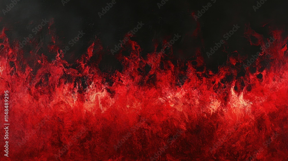 Poster abstract fiery red and black background with dynamic flame design
