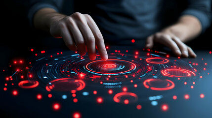 Digital Interface 3D Illustration