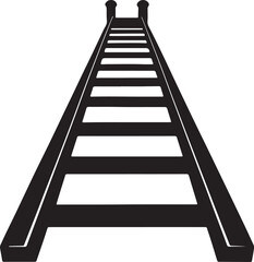 Labor work ladder item silhouette vector design