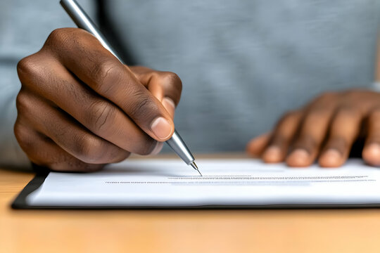 Close-up Photo of Hands Signing Document