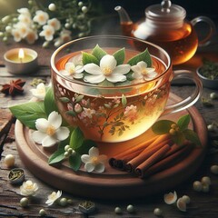 Floral Jasmine Tea Sweet floral and slightly green a calming sce