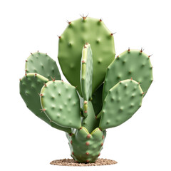 Painted cactus on a pedestal with pebbles beneath