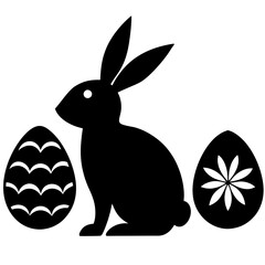 Easter Elegance and Simplicity vector silhouette