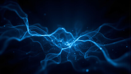 A mesmerizing display of flowing blue light patterns, perfect for digital art projects.
