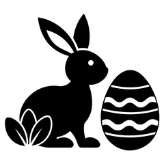 Easter Elegance and Simplicity vector silhouette