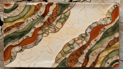 glossy texture of the granite stone