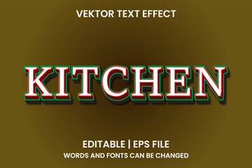 Editable kitchen effect text
