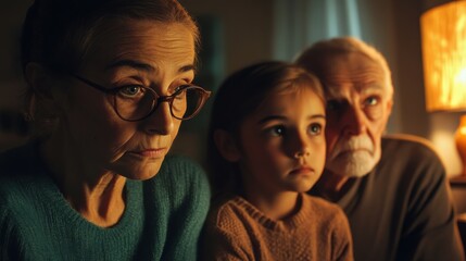 Naklejka premium family, artistic design, dynamic lighting, ultra-realistic