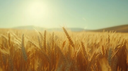 Obraz premium Rustic wheat field in the summer with soft focus