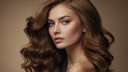 Fototapeta premium A volumizing mousse that adds volume and lifts fine hair. Provides long-lasting hold and natural volume without weighing hair down.