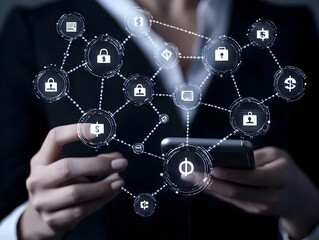 Fototapeta premium Digital Finance Illustration