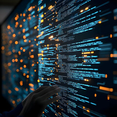 Digital Code 3D Illustration