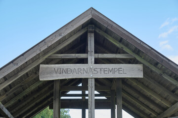 Trip to Kinnekulle in Sweden Skaraborg on a rainy summer day in July