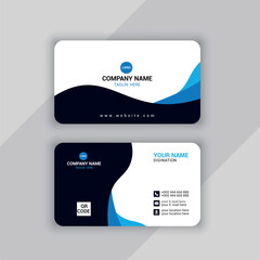 Black and blue Business card design template