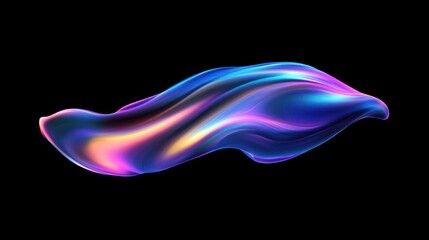 Abstract Neon Wave Swirling Light Design