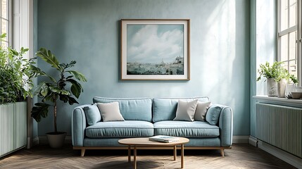 Scandinavian interior design of a modern living room