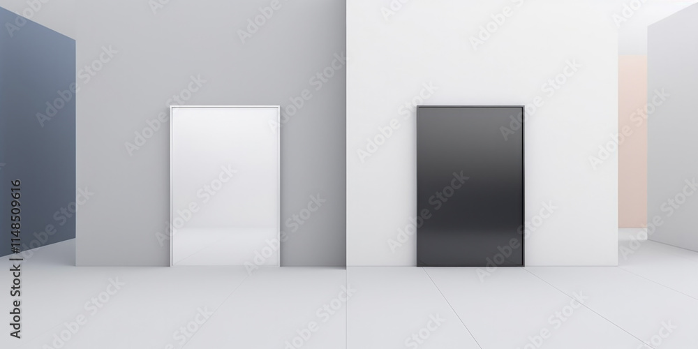 Poster a minimalist background with gradient of greys