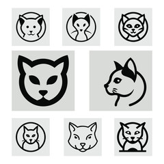 Simple Cat Logo Perfect for Branding and Design Needs