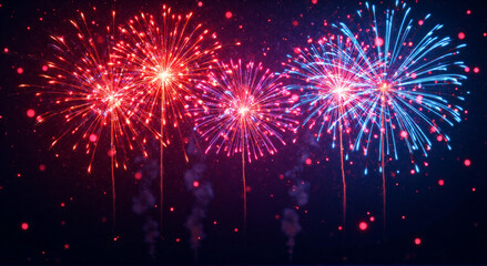 fireworks in the night sky