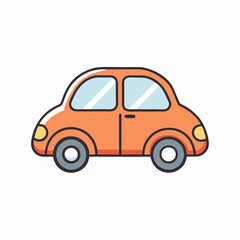 Cute Cartoon Car Vector illustration style Design