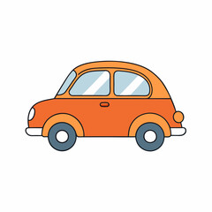 Cute Cartoon Car Vector illustration style Design