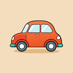 Cute Cartoon Car Vector illustration style Design