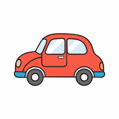 Cute Cartoon Car Vector illustration style Design