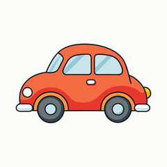 Cute Cartoon Car Vector illustration style Design