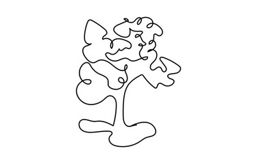 Christmas tree one line drawing.Merry Christmas decoration continuous line.Continuous line drawing of christmas tree with a star,
Line art Christmas pine fir tree,