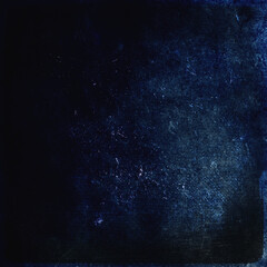 Grunge blue Christmas background, distressed texture, old film effect