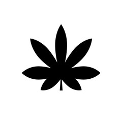 marijuana leaf , cannabis - vector icon