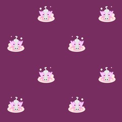 Soft cats seamless pattern, fantasy winged cats