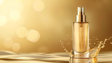 Naklejka premium yellow cosmetic for beauty brand perfume