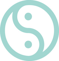 Yin Yang icon design logo