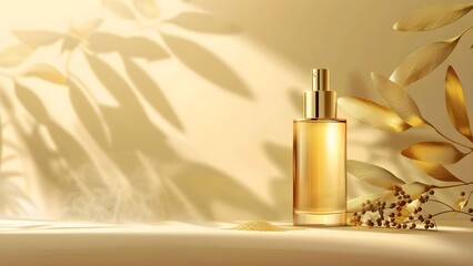 yellow cosmetic for beauty brand perfume