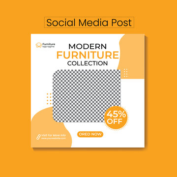 Furniture sale Instagram post and social media template