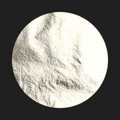 Silver foil, shiny handmade circle. Golden glittering texture, pattern. Luxury shining hand drawn background. Wedding, greeting card decoration elements. Modern minimalist art. Vector illustration