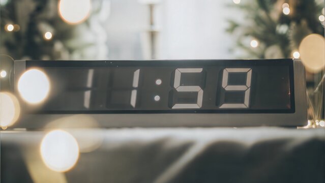 Digital Clock Showing 11:59