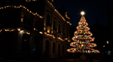 christmas tree in the city