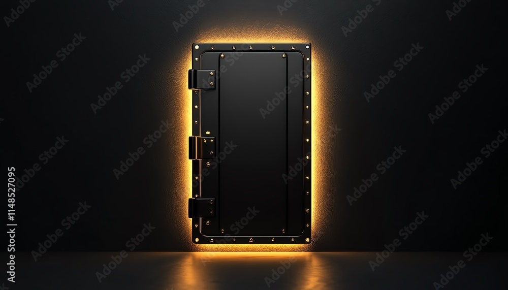 Poster digital security lock symbolizing cybersecurity measures in a technology environment