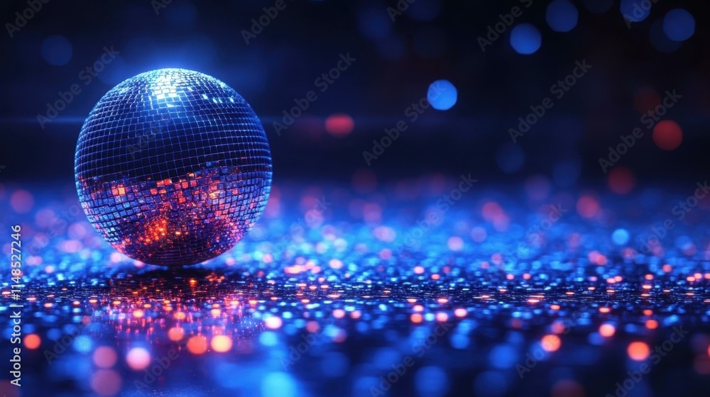 Poster retro disco party vibes funky creating a vibrant display
